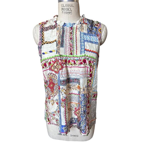 NWT Johnny Was Stano Ife Silk Tank Blouse Size Medium - Picture 1 of 7